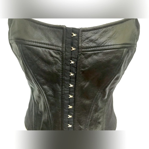 Leather corset top by Maxima Wilson’s goth gore core matrix - Picture 2 of 5